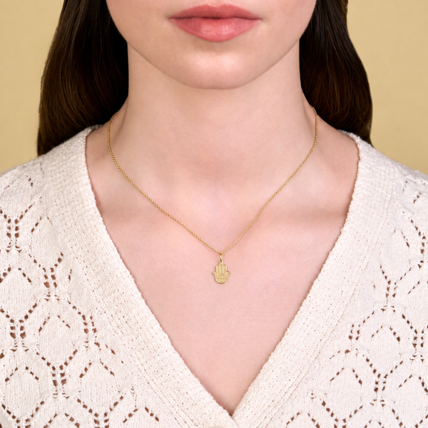 Hamsa Hand Pendant Gold