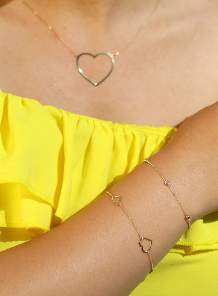 Hearts Bracelet Gold