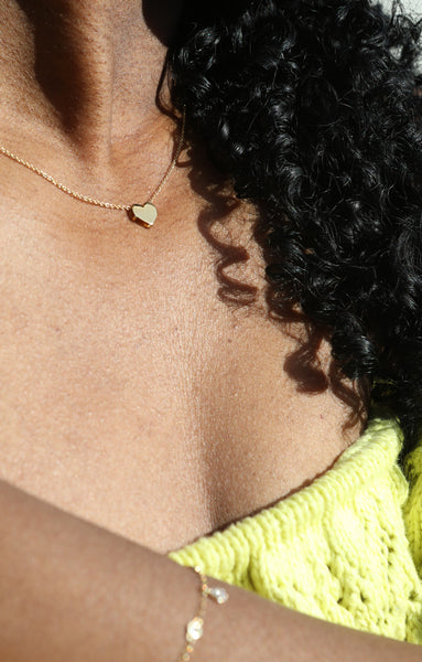 Heart Box Pendant Gold