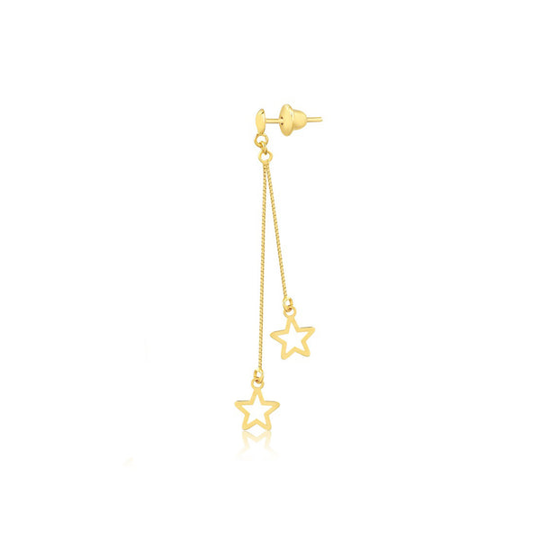 Gold Star Drop Earrings