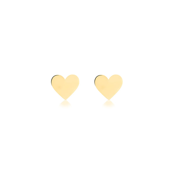 Small Love Heart 10x10 Stud Gold