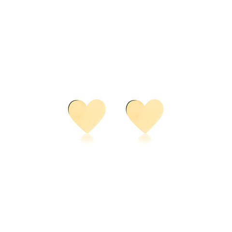 Small Love Heart 10x10 Stud Gold