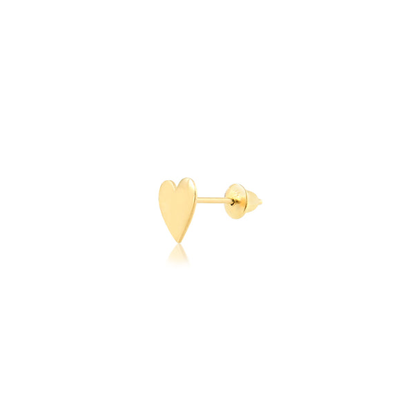 Small Love Heart 10x10 Stud Gold