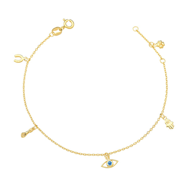 18k Gold Good Luck Bracelet