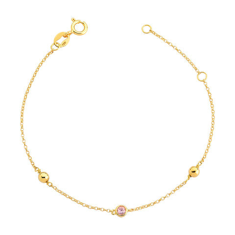 Gold Pink Sapphire Bracelet. 18k Gold Pink Sapphire Bracelet